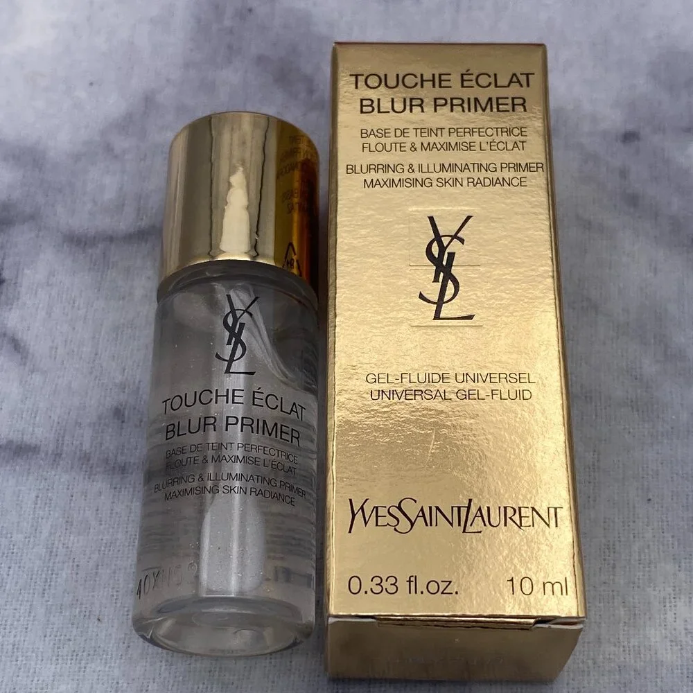 YSL Beauty Gift Set-Pink Pouch,EDP,Glow&lip Balm,Lipstick,Mascara,Primer-7pc-NEW